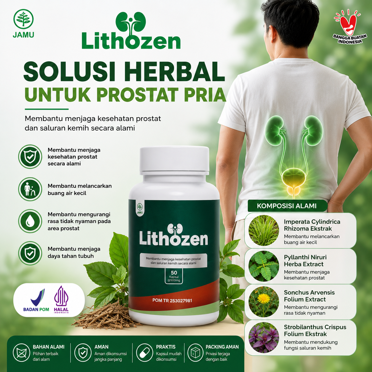 Solusi herbal Lithozen untuk kesehatan prostat